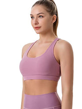 Load image into Gallery viewer, RUNNING GIRL Sports Bra for Women,High Impact Large Bust Padded Sports Bra Fitness Workout Running Yoga Tank Tops (Purple, M)
