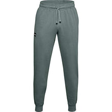 Load image into Gallery viewer, Under Armour Men&#39;s Rival Fleece Joggers , Lichen Blue (424)/Onyx White , Small
