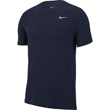 Load image into Gallery viewer, Nike Men&#39;s Dry Tee Drifit Cotton Crew Solid, Obsidian/Mattelic Silver, Small
