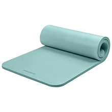 Load image into Gallery viewer, Retrospec Solana Yoga Mat 1&quot; Thick w/Nylon Strap for Men &amp; Women - Non Slip Exercise Mat for Home Yoga, Pilates, Stretching, Floor &amp; Fitness Workouts - Blue Ridge
