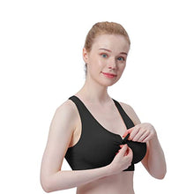 Load image into Gallery viewer, Women&#39;s Zip Front Sports Bra Wireless Post-Surgery Bra Active Yoga Sports Bras Mastectomy Bras for Women(X-Large, 3 Pack(Black+Grey+Flesh))
