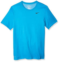 Load image into Gallery viewer, Nike Men&#39;s Dry Tee Drifit Cotton Crew Solid, Laser Blue/Psychic Blue, Small
