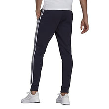 Load image into Gallery viewer, adidas Men&#39;s Standard Essentials Fleece Tapered Cuff 3-Stripes Pants, Legend Ink/White, XX-Small
