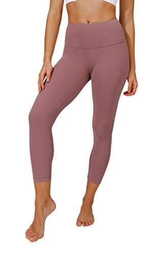 Yogalicious High Waist Ultra Soft Lightweight Capris - High Rise Yoga Pants - Toadstool Nude Tech