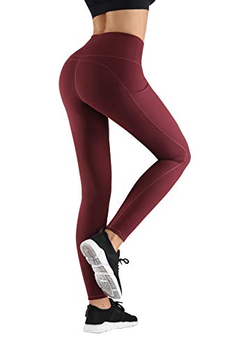 PHISOCKAT 2 Pack High Waist Yoga Pants with Pockets, Tummy Control