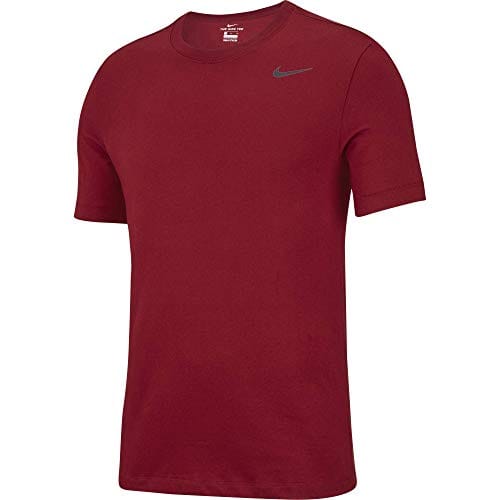 Nike Men's Dry Tee Drifit Cotton Crew Solid, Team Red/Black, Small