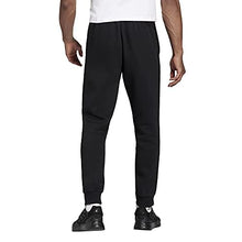 Load image into Gallery viewer, adidas Men&#39;s Standard Essentials Fleece Tapered Cuff 3-Stripes Pants, Black/Black, XX-Small
