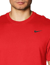 Load image into Gallery viewer, Nike Men&#39;s Dry Tee drifit Cotton Crew Solid, University Red/Black, Small
