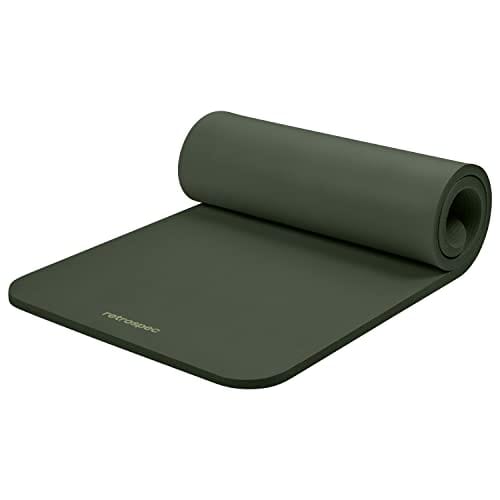 Retrospec Solana Yoga Mat 1" Thick w/Nylon Strap for Men & Women - Non Slip  Exercise Mat for Home Yoga, Pilates, Stretching, Floor & Fitness Workouts -  Wild Spruce – The Home