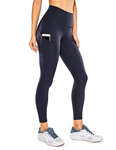 CRZ YOGA Women's Naked Feeling Workout Leggings 25 Inches - High Waisted  Yoga Pants with Side Pockets Navy – The Home Fitness Corp