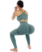 Load image into Gallery viewer, NORMOV Butt Lifting Workout Leggings for Women,Seamless High Waist Gym Yoga Pants Forest Green
