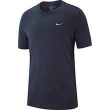 Load image into Gallery viewer, Nike Men&#39;s Dry Tee Drifit Cotton Crew Solid, Obsidian Heather/Mattelic Silver, Small
