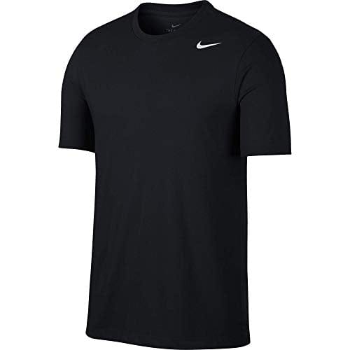 Nike Men's Dry Tee Drifit Cotton Crew Solid, Black/White, Small