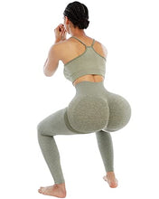 Load image into Gallery viewer, NORMOV Butt Lifting Workout Leggings for Women,Seamless High Waist Gym Yoga Pants Grass Green
