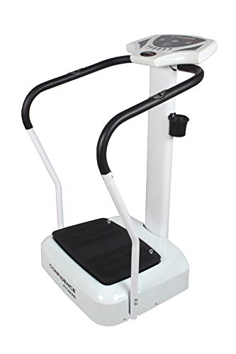 Confidence Fitness Whole Body Vibration Plate Trainer Machine with Arm Straps White The Home Fitness Corp