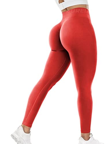 YEOREO Womens Amplify Leggings High Waisted Seamless Scrunch Legging Active Running Yoga Pant
