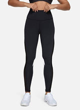 Load image into Gallery viewer, QUEENIEKE Women Yoga Pants Color Blocking Mesh Workout Running Leggings Tights Size XS Color Black
