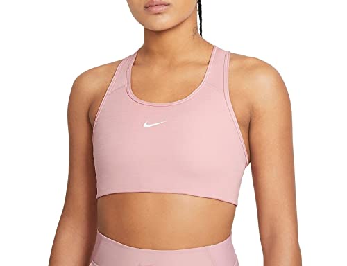 Nike Women s Sports Bra Pink Glaze Pure White L The Home Fitness Corp