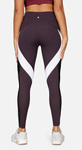 Load image into Gallery viewer, QUEENIEKE Women Yoga Pants Color Blocking Mesh Workout Running Leggings Tights Size XS Color Deep Purple
