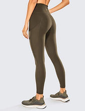 Load image into Gallery viewer, CRZ YOGA Women&#39;s Naked Feeling Workout Leggings 25 Inches - High Waisted Yoga Pants with Side Pockets Olive Yellow
