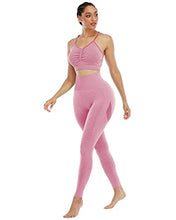 Load image into Gallery viewer, NORMOV Butt Lifting Workout Leggings for Women, Seamless High Waist Gym Yoga Pants Pink

