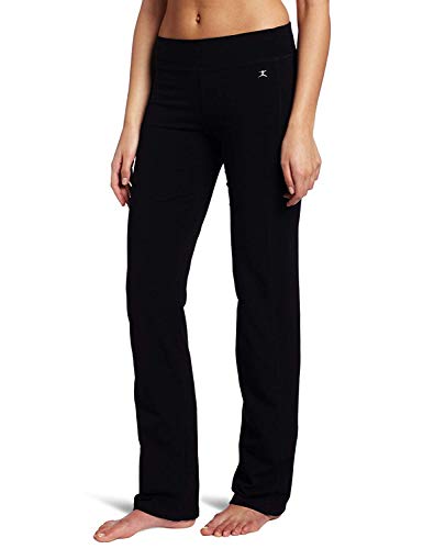 Danskin Women's Sleek Fit Yoga Pant, Black, Medium