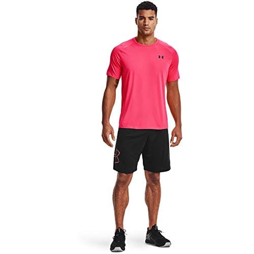 Under Armour Men's Tech 2.0 Short-Sleeve T-Shirt , Pink Shock (684)/Black,  X-Small – The Home Fitness Corp