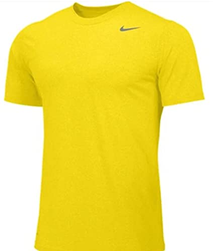 Nike Mens Shirt Short Sleeve Legend (Medium, Yellow Strike/Cool Grey)