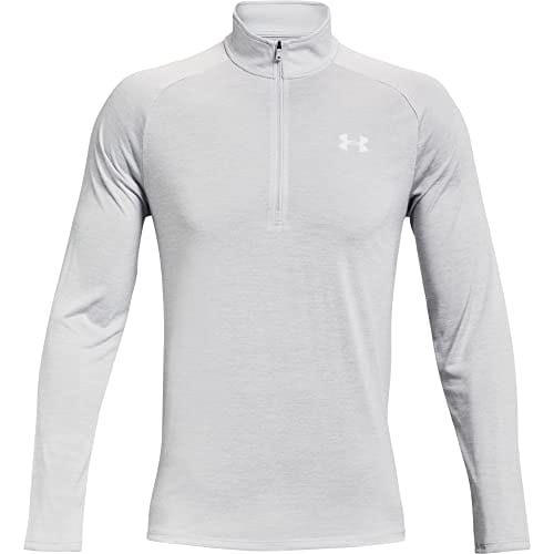 Under Armour Men’s Tech 2.0 ½ Zip Long Sleeve, Halo Gray (014)/White Small