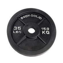 Load image into Gallery viewer, 355lb. Cast Iron Olympic Plate Set Weight Training Plate Set - The Home Fitness Corp
