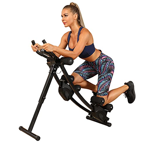 WINBOX Ab Machine Multi-functional Exercise Equipment for Home Gym, Height Adjustable Abs Workout Equipment, Black