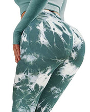 Load image into Gallery viewer, NORMOV Butt Lifting Workout Leggings for Women,Seamless High Waist Gym Yoga Pants Dye Green
