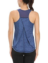 Load image into Gallery viewer, Aeuui Workout Tops for Women Mesh Racerback Tank Yoga Shirts Gym Clothes Royal Blue
