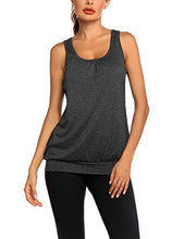 Load image into Gallery viewer, Beyove Cotton Workout Tank Tops for Women Racerback Athletic Yoga Tops Running Exercise Gym Shirts Dark Grey
