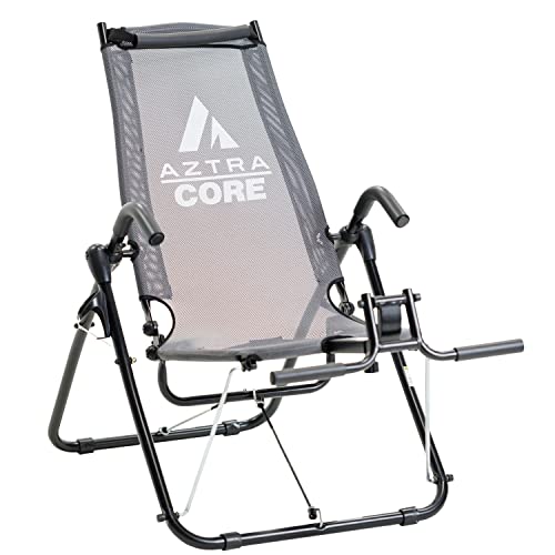 Ab Chair by Aztra, Abdominal Exercise Chair, Core Strengthening Chair, Ab Sculpting Crunch Machine, Easy to Use, Lightweight and Foldable Design, Inversion Therapy for Back Relief, Moisture Wicking Material
