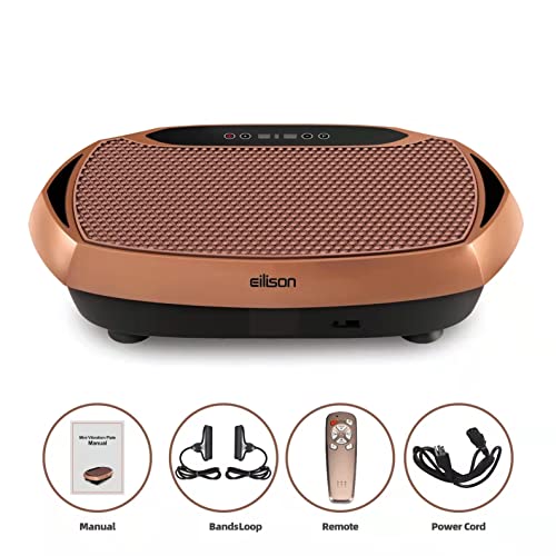 EILISON Bolt Vibration Plate Exercise Machine with Loop Bands - Full Body Vibration Fitness Platform Equipment for Home Fitness, Weight Loss, Toning, Shaping & Wellness - Max User Weight 350lbs