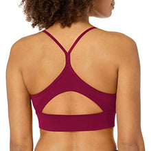 Load image into Gallery viewer, Reebok Women&#39;s Standard Tri-Back Sports Bra, Light Support, Punch Berry, XX-Small
