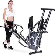Load image into Gallery viewer, Elliptical Machine Cross Trainer 11lb Front Flywheel Magnetic Exercise Machine with 8 Level Adjustable Resistance LCD Monitor Pulse Rate Moving Wheels Smooth Quiet for Indoor Home Workout
