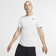 Load image into Gallery viewer, Nike Men&#39;s Dry Tee Drifit Cotton Crew Solid, Birch Heather/Black, Small

