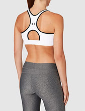 Load image into Gallery viewer, Under Armour Women&#39;s Armour Mid Keyhole Graphic Bra , White (100)/Black , Medium
