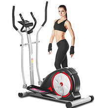 Load image into Gallery viewer, ANCHEER Elliptical Machine, Cross Trainer with Pulse Rate Grips and LCD Monitor, 8 Resistance Levels Smooth Quiet Driven for Home Gym Office Workout 350LBS Weight Limit
