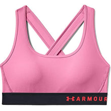 Load image into Gallery viewer, Under Armour womens HeatGear Armour Mid Impact Crossback Sports Bra , Lipstick (691)/Lipstick , X-Small
