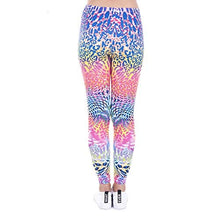 Load image into Gallery viewer, Middle Waisted Seamless Workout Leggings - Women’s Mandala Printed Yoga Leggings, Tummy Control Running Pants (Tiedye Leopard, One Size)
