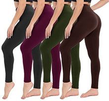 Load image into Gallery viewer, CAMPSNAIL 4 Pack High Waisted Leggings for Women- Soft Tummy Control Slimming Yoga Pants for Workout Running Reg &amp; Plus Size
