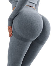 Load image into Gallery viewer, NORMOV Butt Lifting Workout Leggings for Women,Seamless High Waist Gym Yoga Pants Blue
