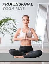 Load image into Gallery viewer, Yoga Mat with Strap, 1/3 Inch Extra Thick Yoga Mat Double-sided Non Slip, Professional TPE Yoga Mats for Women Men, Workout Mat for Yoga, Pilates and Floor Exercises
