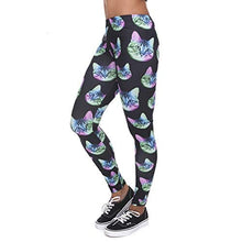 Load image into Gallery viewer, Kanora Middle Waisted Seamless Workout Leggings - Women’s Mandala Printed Yoga Leggings, Tummy Control Running Pants (Color Cat, One Size)
