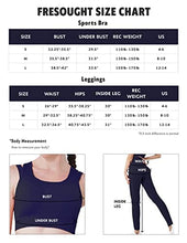 Load image into Gallery viewer, FRESOUGHT Workout Sets for Women 2 Piece Seamless Yoga Active Wear Outfits Gym High Waist Legging Sports Bra Set Dark Navy,S
