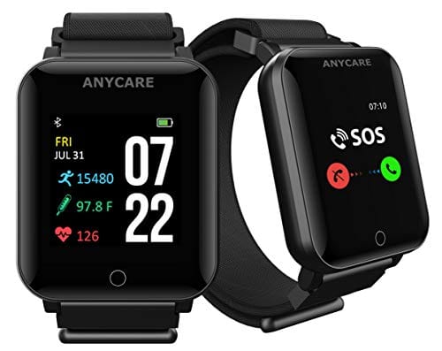 ANYCARE TAP2 Smart Health Watch with One Year Free Medical Alert and Remote Health Monitoring Services