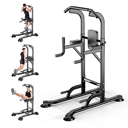 Power Tower Adjustable Height Pull Up Dip Station Multi Function